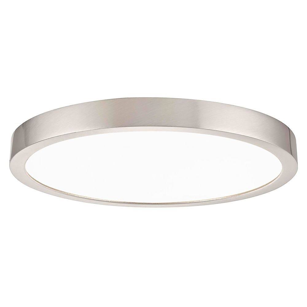 Flat LED Light Surface Mount 10-Inch Round Satin Nickel 3000K Z1320