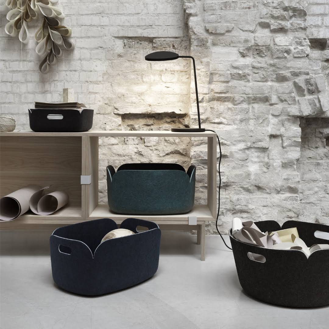 Midnight Blue Round Basket I423413