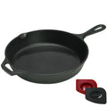 Cast Iron Skillet with 2 Polycarbonate Pan Scrapers P986104