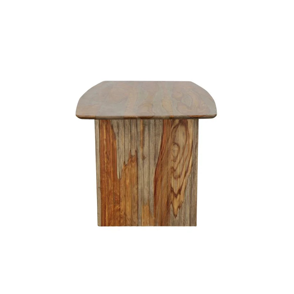 Midcentury Solid Sheesham Rectangle Dining Table Z95268