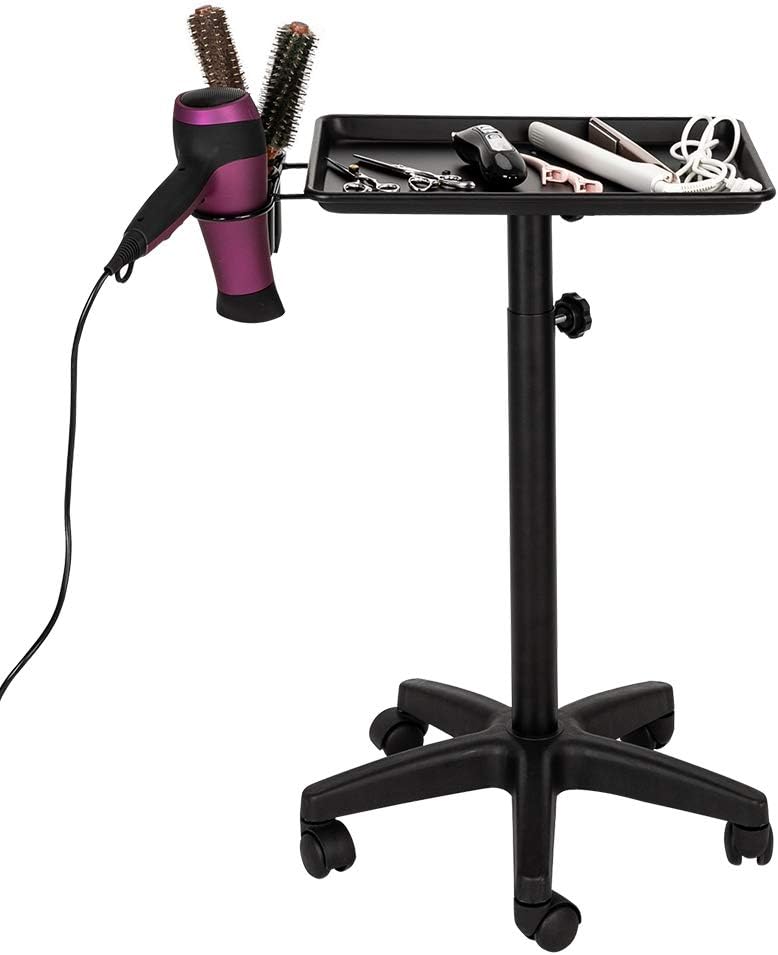 Salon Rolling Color Tray Cart on Wheels with Accessory Caddy R78844