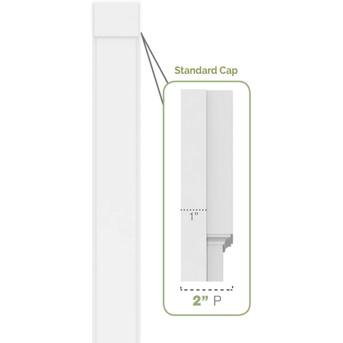 Two Equal Raised Panel PVC Pilaster (Pair) U4212