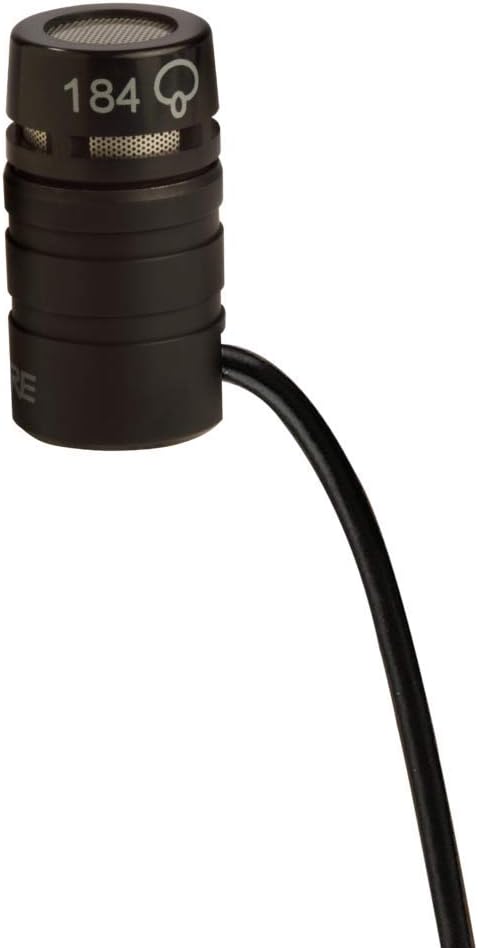Black Cardioid Condenser Lavalier Microphone with TA4F Connector W8191