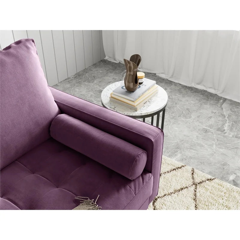 Purple Velvet Loveseat B42534