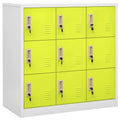 Green 9 Lockable Storage Cabinet Steel File Cabinet Q473130