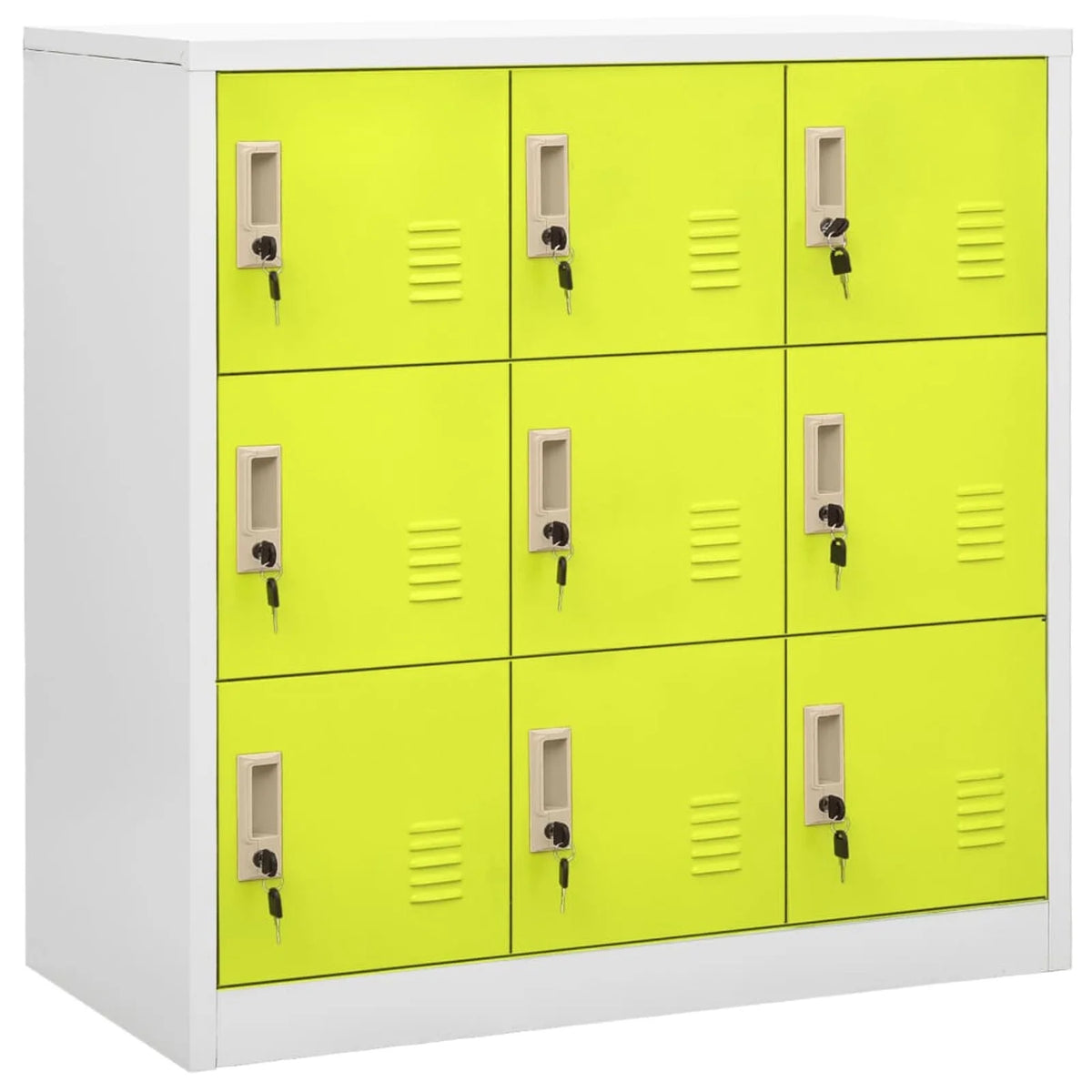 Green 9 Lockable Storage Cabinet Steel File Cabinet Q473130