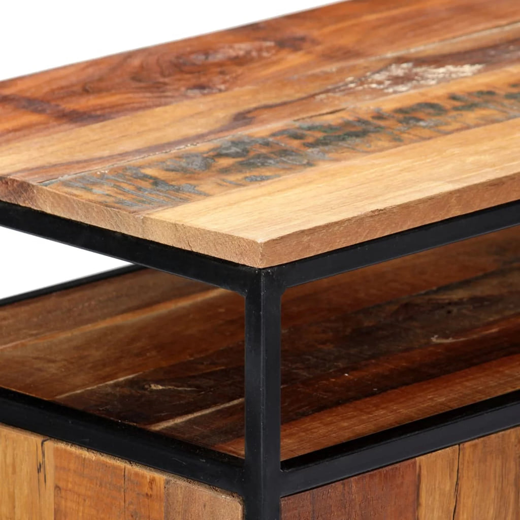 Solid Reclaimed Wood and Steel Side Cabinet Z4525