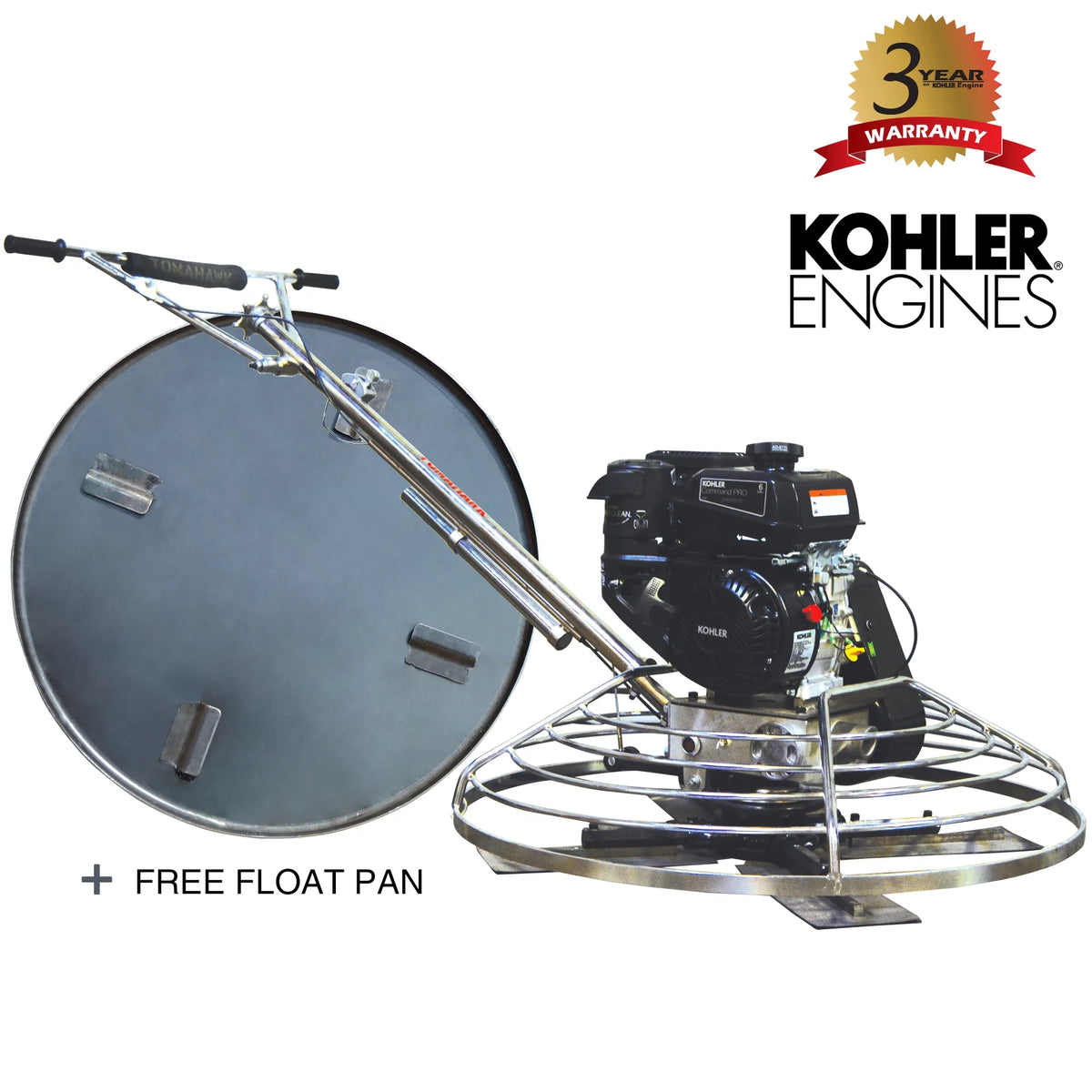 36" Gas Power Trowel with Blades and Float Pan Q354