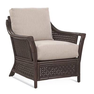 Tan and Beige Performance Stripe Armchair Z134406