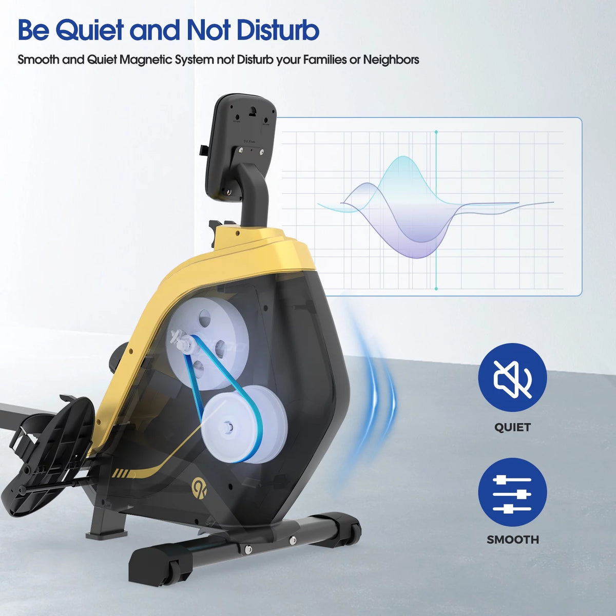 Rowing Machine with Digital Monitor and Electromagnetic Resistance Z3831