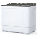 Portable 26Lbs Twin Tub Washing Machine with Gravity Drain Pump F255172