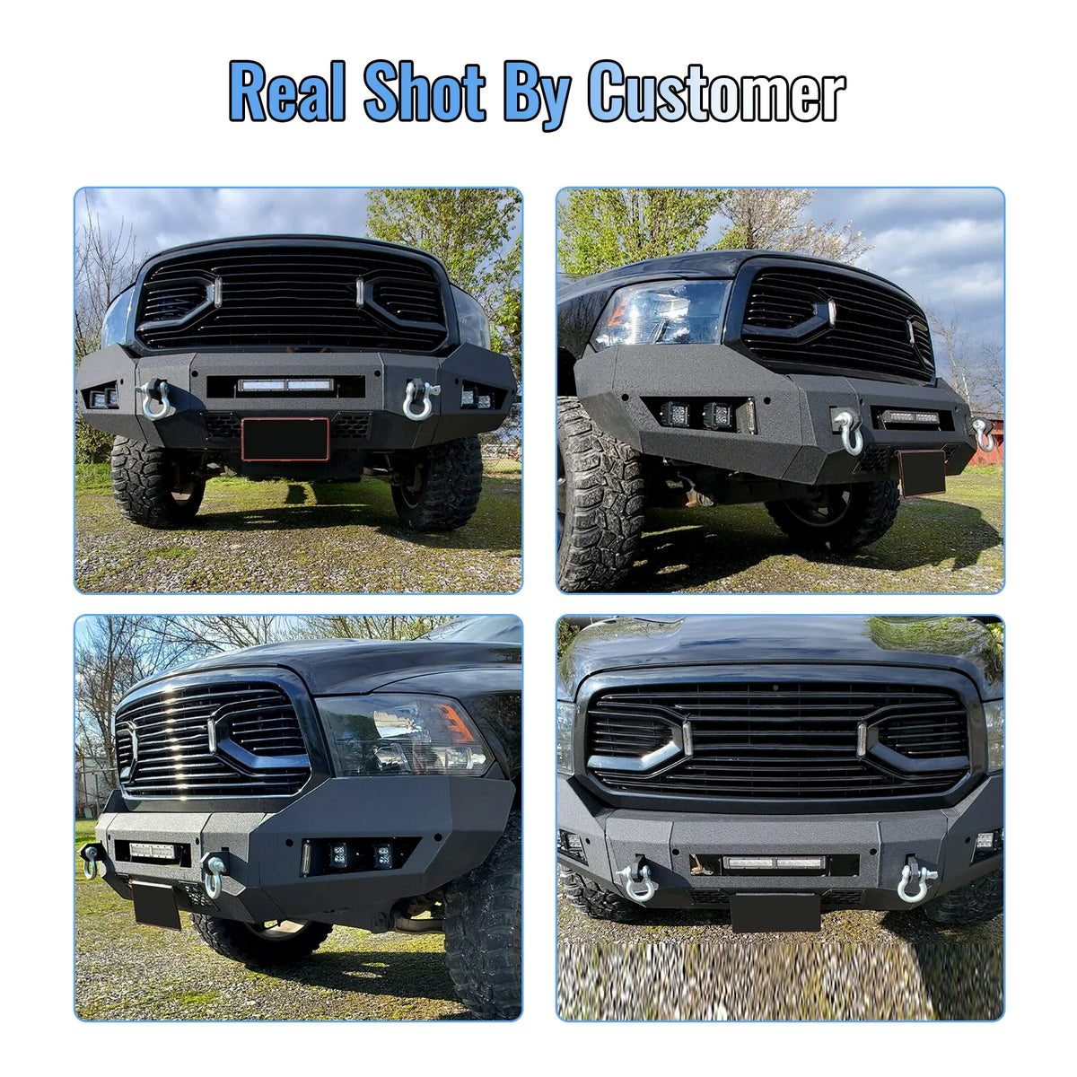 Front Bumper with D-Ring LED Fog Light J38698