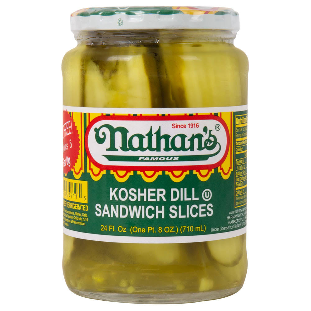 Kosher Dill Pickle Sandwich Slices - 12/Case Z49337