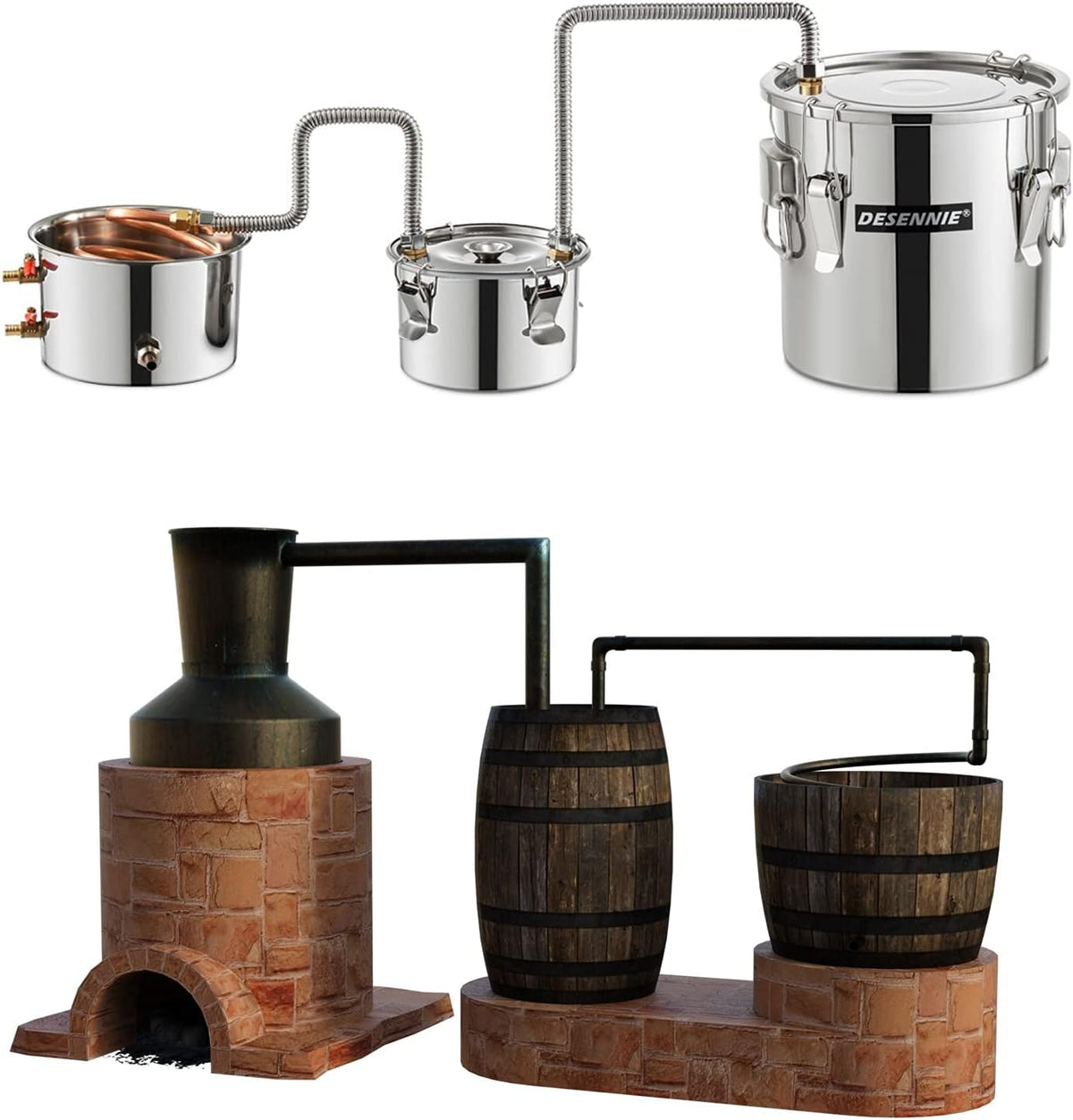 5Gal 20L Alcohol Still with Electric Circulating Pump and Thumper Keg B59010