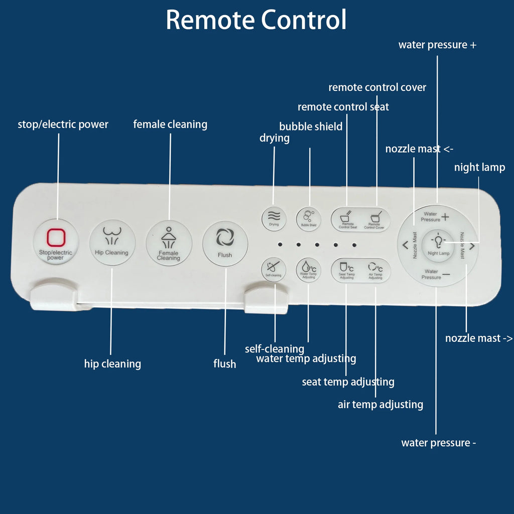 Smart Toilet with Bidet, Auto Open/Close Lid, Auto-Flush, Heater, Remote Control and Water Tank R456