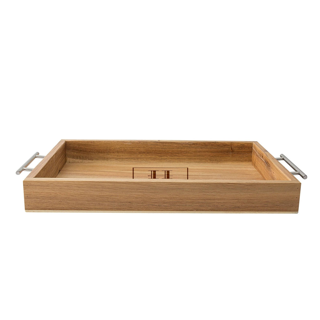 Acacia Tray with Metal Handles C921