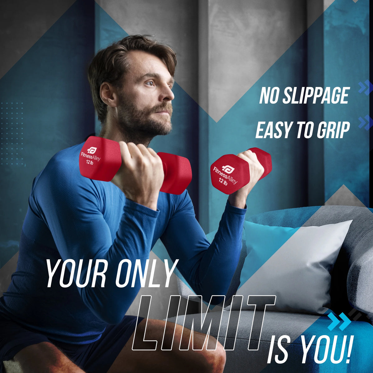 Neoprene Coated Dumbbells Set of 2 17.5 Pounds Y163637