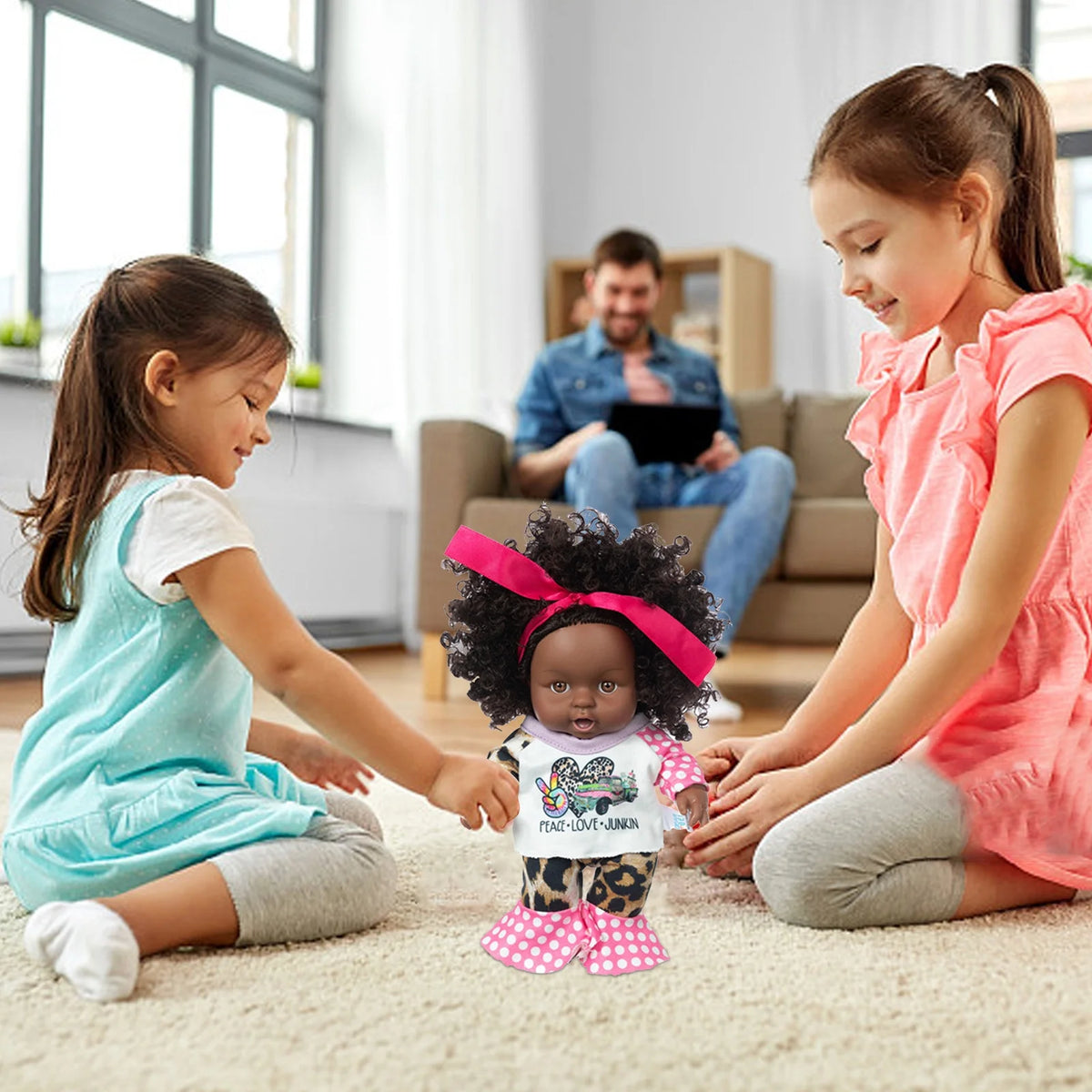 8 Inch Black Baby Dolls With Clothes I14141