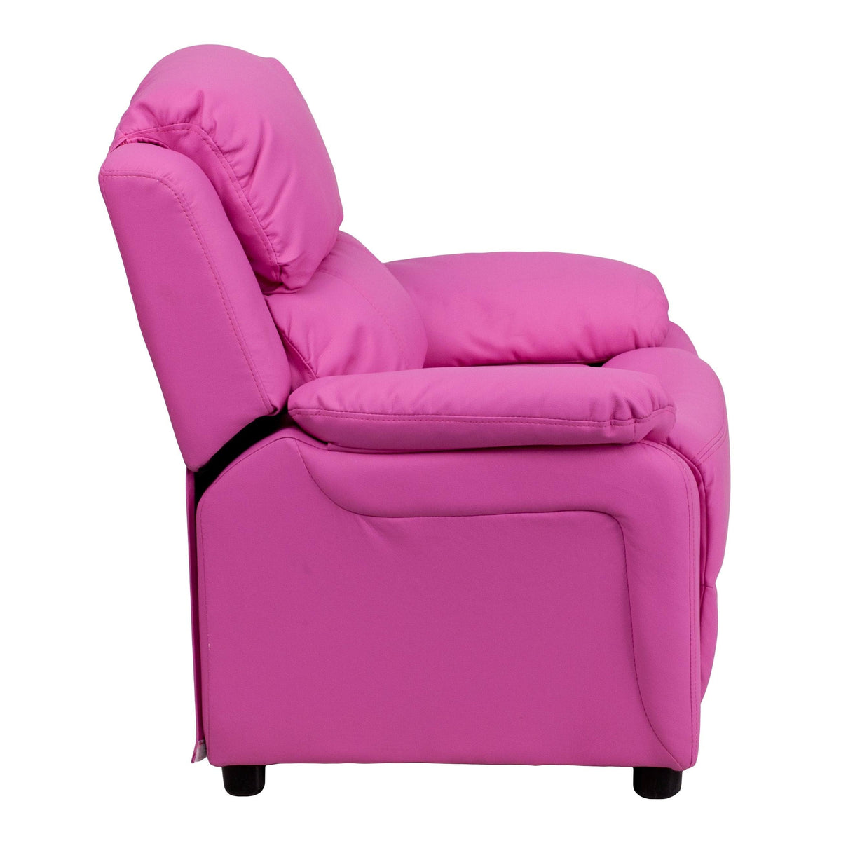 Pink Vinyl Upholstered Recliner V1141