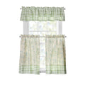 3-Piece Tiers and Valance Set, Recycled Polyester, Sage F71672