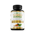 120 Capsules USDA Organic Turmeric Root and Moringa Leaf Powder with Curcumin and Bioperine G118
