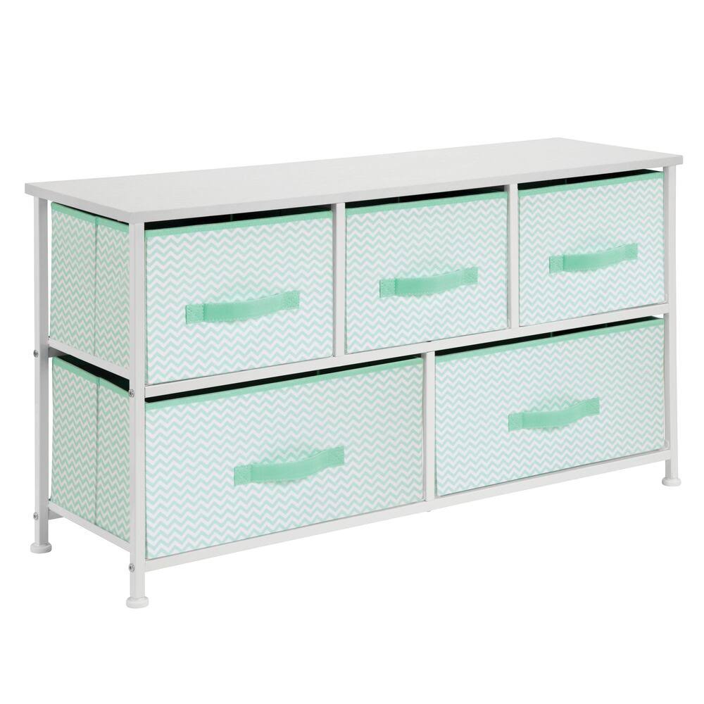 Mint/White Kids Dresser Cabinet Storage Organizer Unit B837