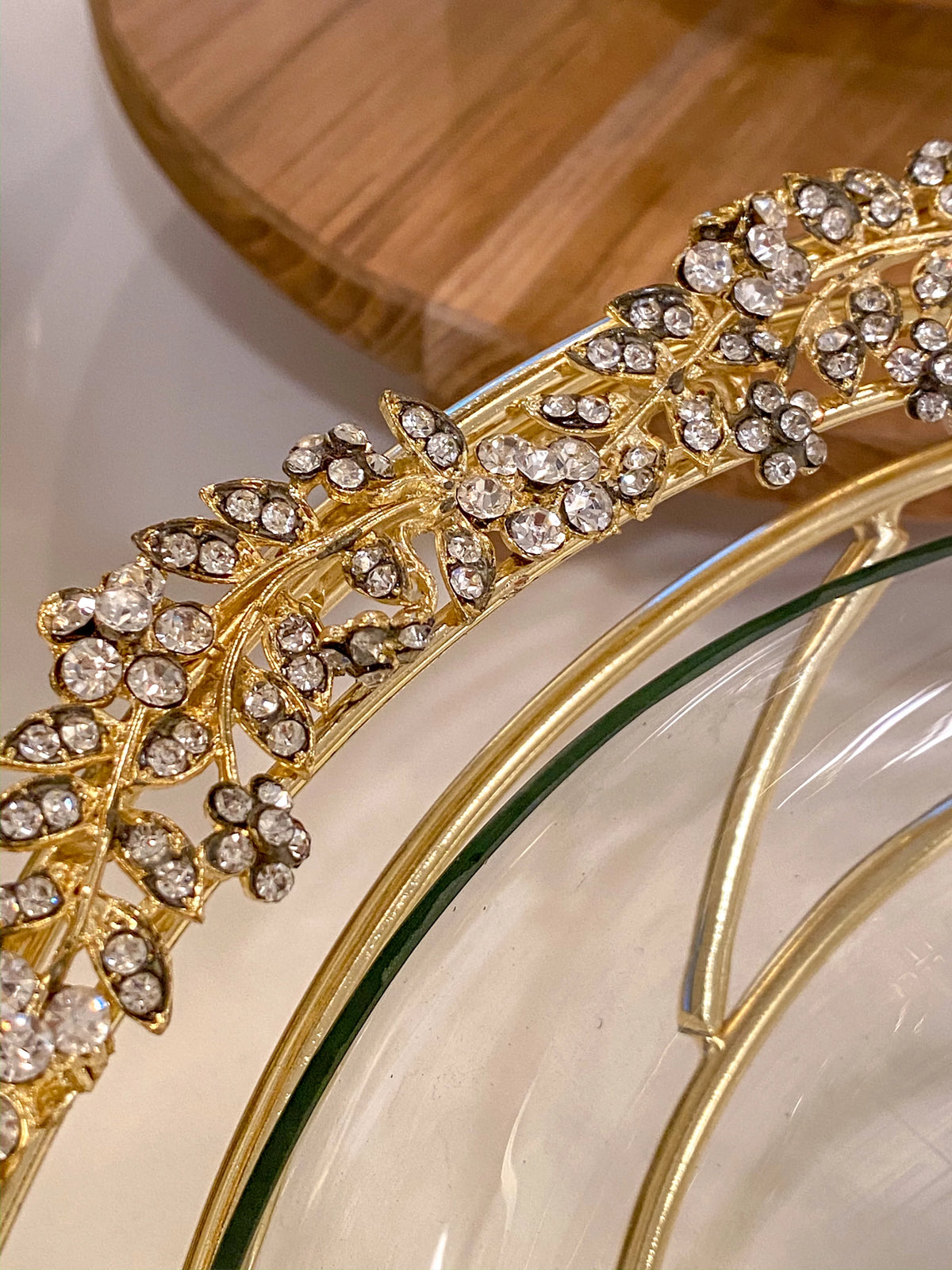 Jeweled Edge Bowl with Glass Insert D657407