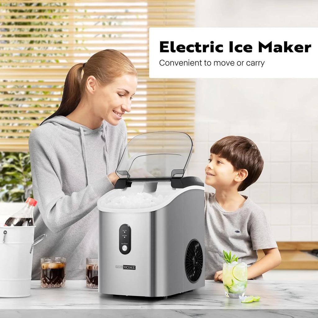 Countertop Nugget Ice Maker with Scoop and Self Cleaning Z310
