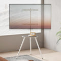 Height Adjustable Swivel TV Stand for 40 to 65 Inch Screen with Wooden Tray I3034