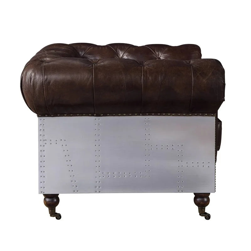 Top Grain Leather Tufted Sofa Z23874