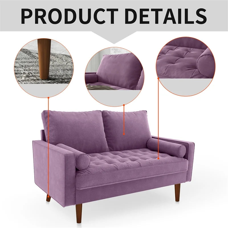 Purple Velvet Loveseat B42534