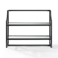 Oil Rubbed Bronze 2 Shelf Glass Metal Wall Shelf L156