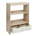 3-Shelf Bookcase with Drawers - Oak Q84638