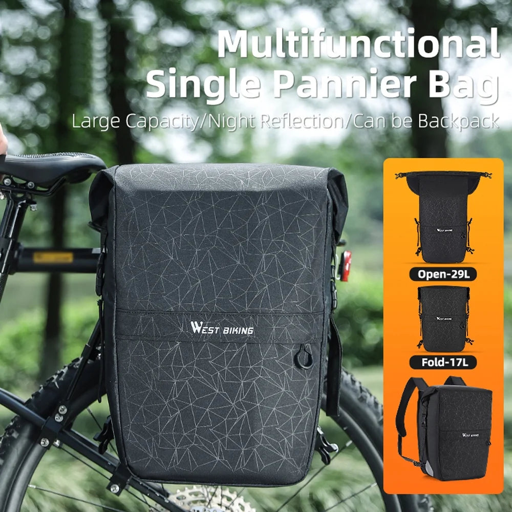 Expandable Bike Rear Seats Bag Cycling Bag U252707
