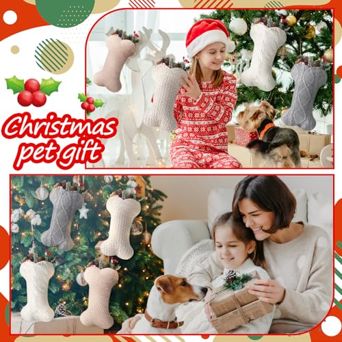 4 Pack 18 Inch Knitted Dog Christmas Stockings V52316