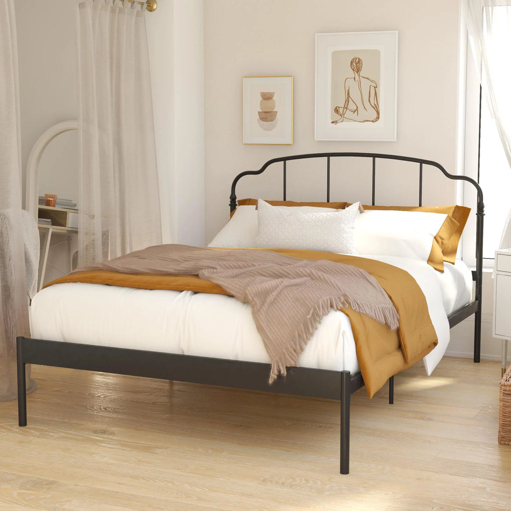 Queen Black Metal Bed J42231