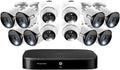 4k Wired Security Camera System, 3TB 16 Channel DVR, 8 Bullet Cameras, 4 Dome Cameras T9525