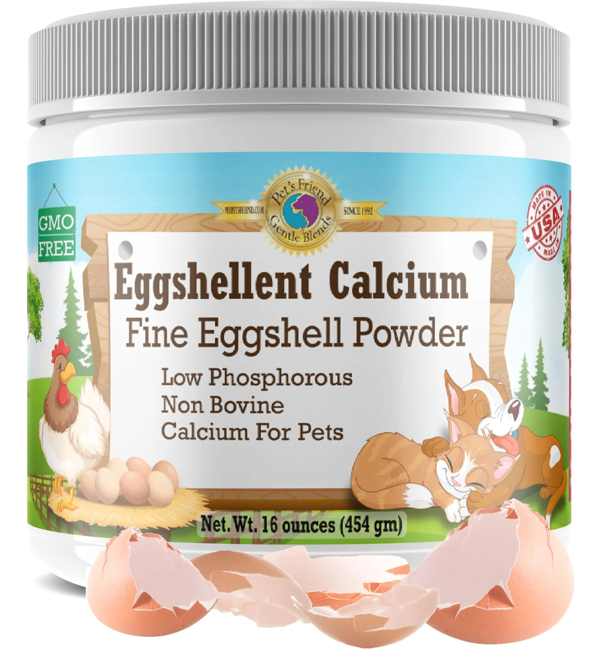 Eggshell Powder Calcium Supplement for Dogs and Cats 16 oz S295