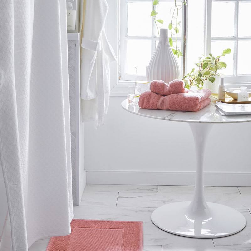 Soft Pink Cotton Bath Mat Y6450