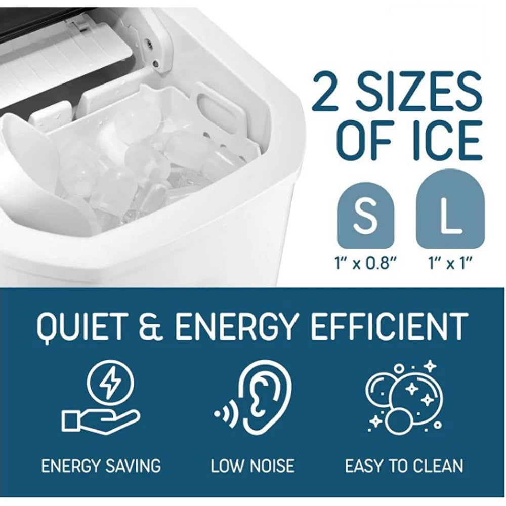 Countertop Ice Maker 26lbs Self-Cleaning Ice Machine with Basket K773737