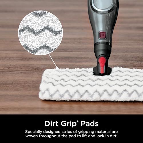 White Steam Mop with 2 Washable Pads I627