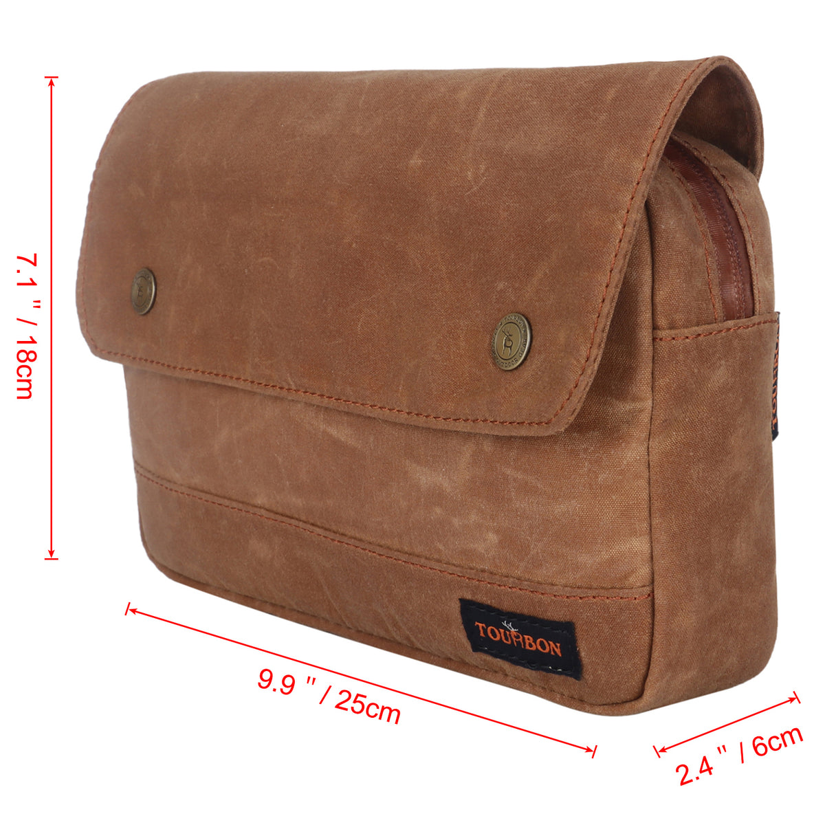 Brown Waxed Canvas Bicycle Pouch Bag Y69575