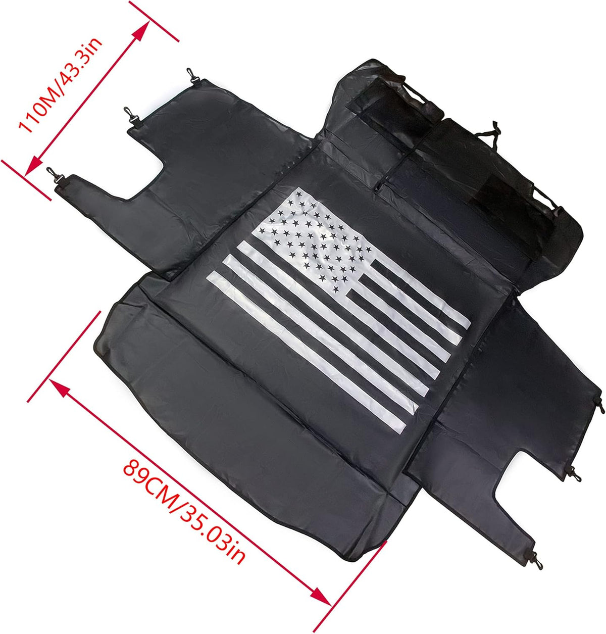 Dog Cargo Liner for Jeep Wrangler JK JL 4 Doors, Waterproof Oxford Trunk Mat Cover T289345