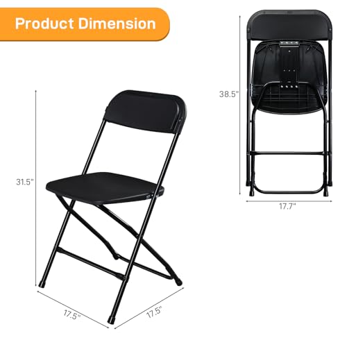 White 6pcs Folding Plastic Chair I99487