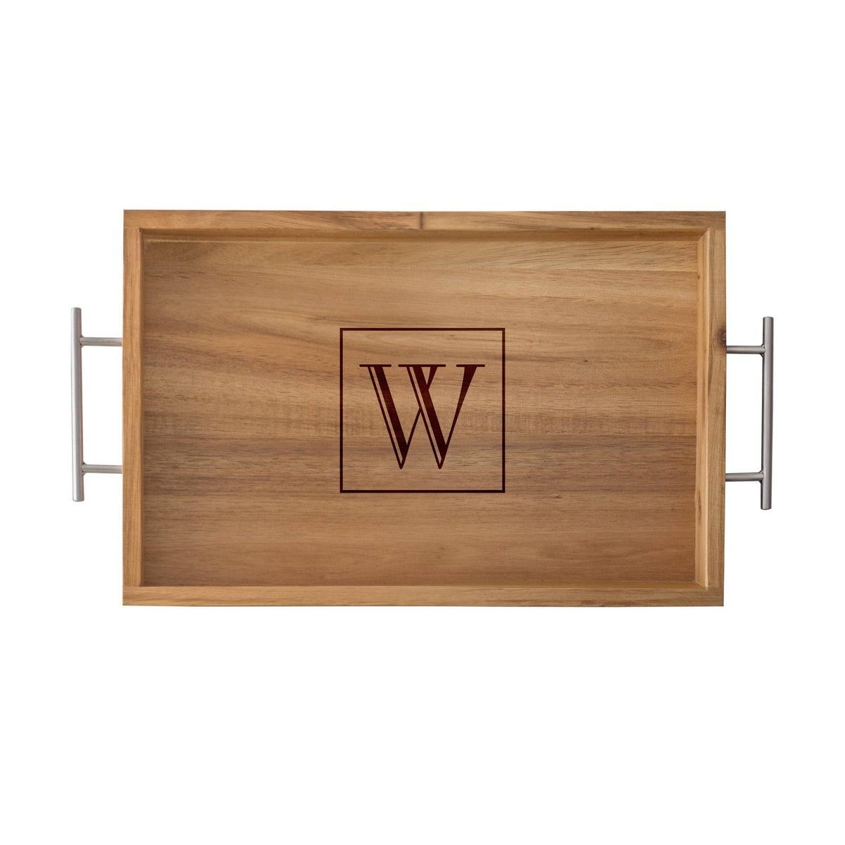 Acacia Tray with Metal Handles C921