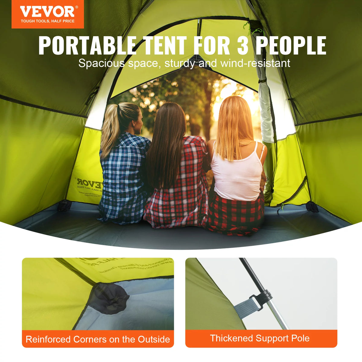 7 x 7 x 4 ft Waterproof Lightweight Camping Tent L208904