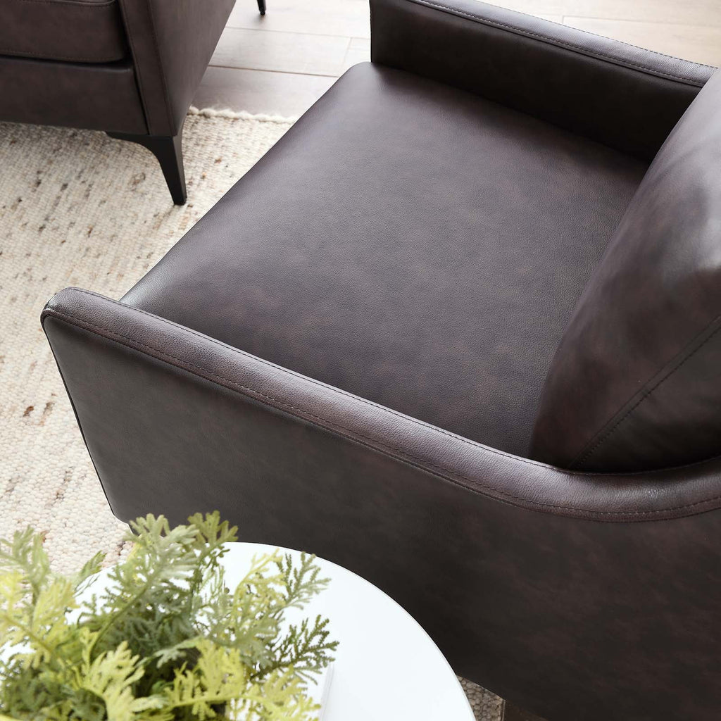 Brown Leather Armchair V62897