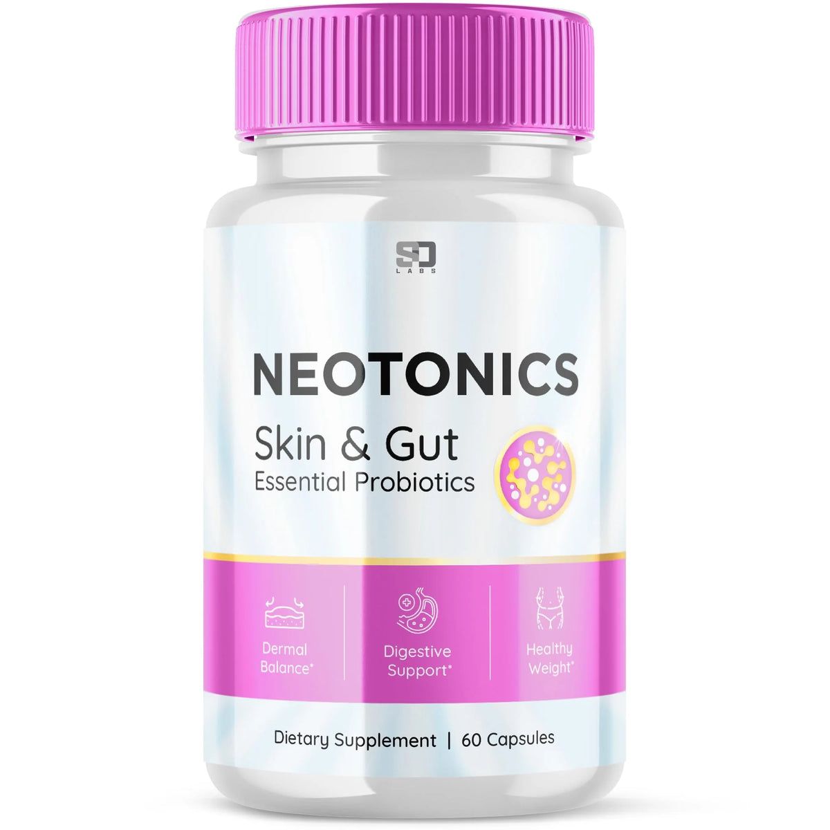 60 Capsules Skin and Gut Probiotic Supplement X664069