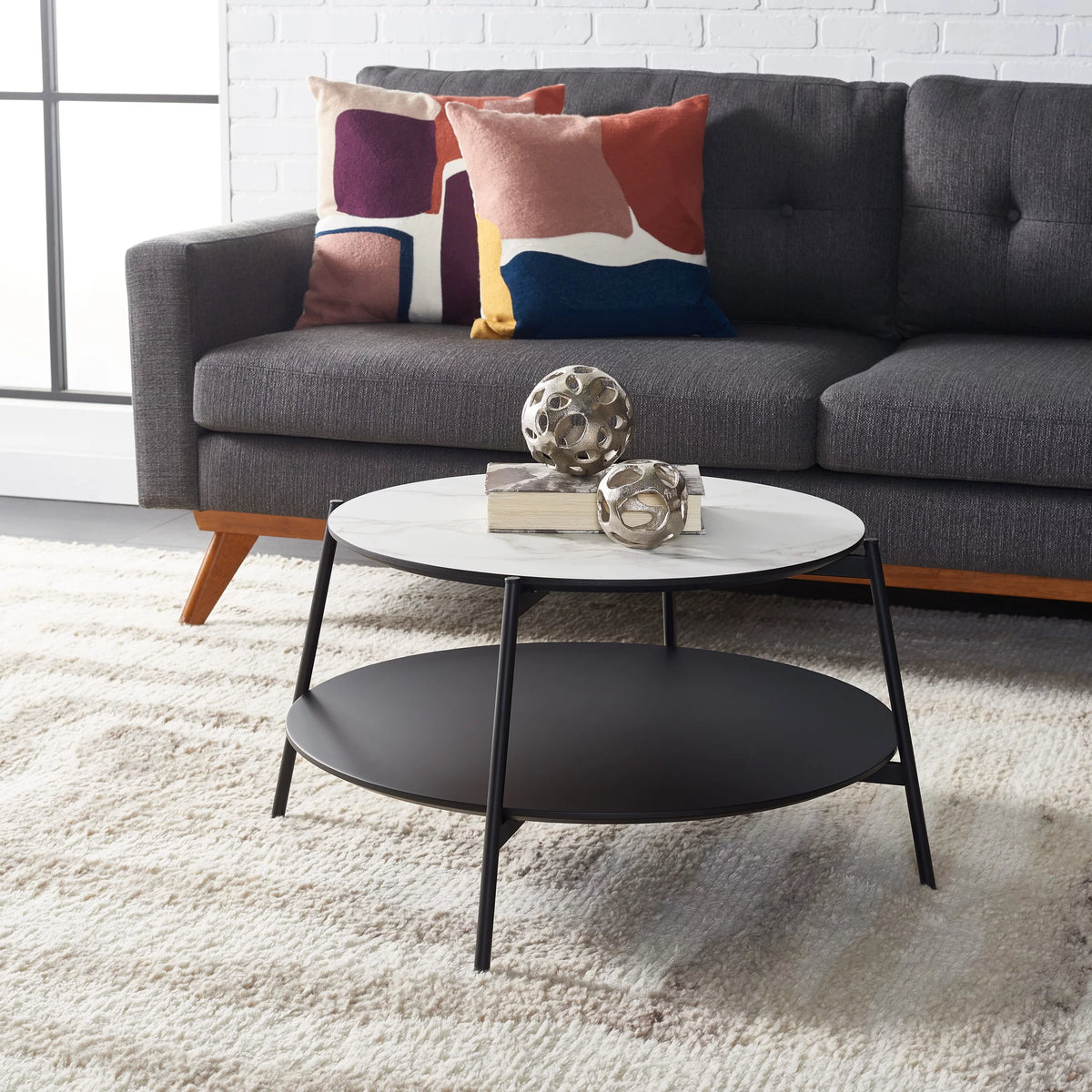 2-Tier Round Coffee Table W726